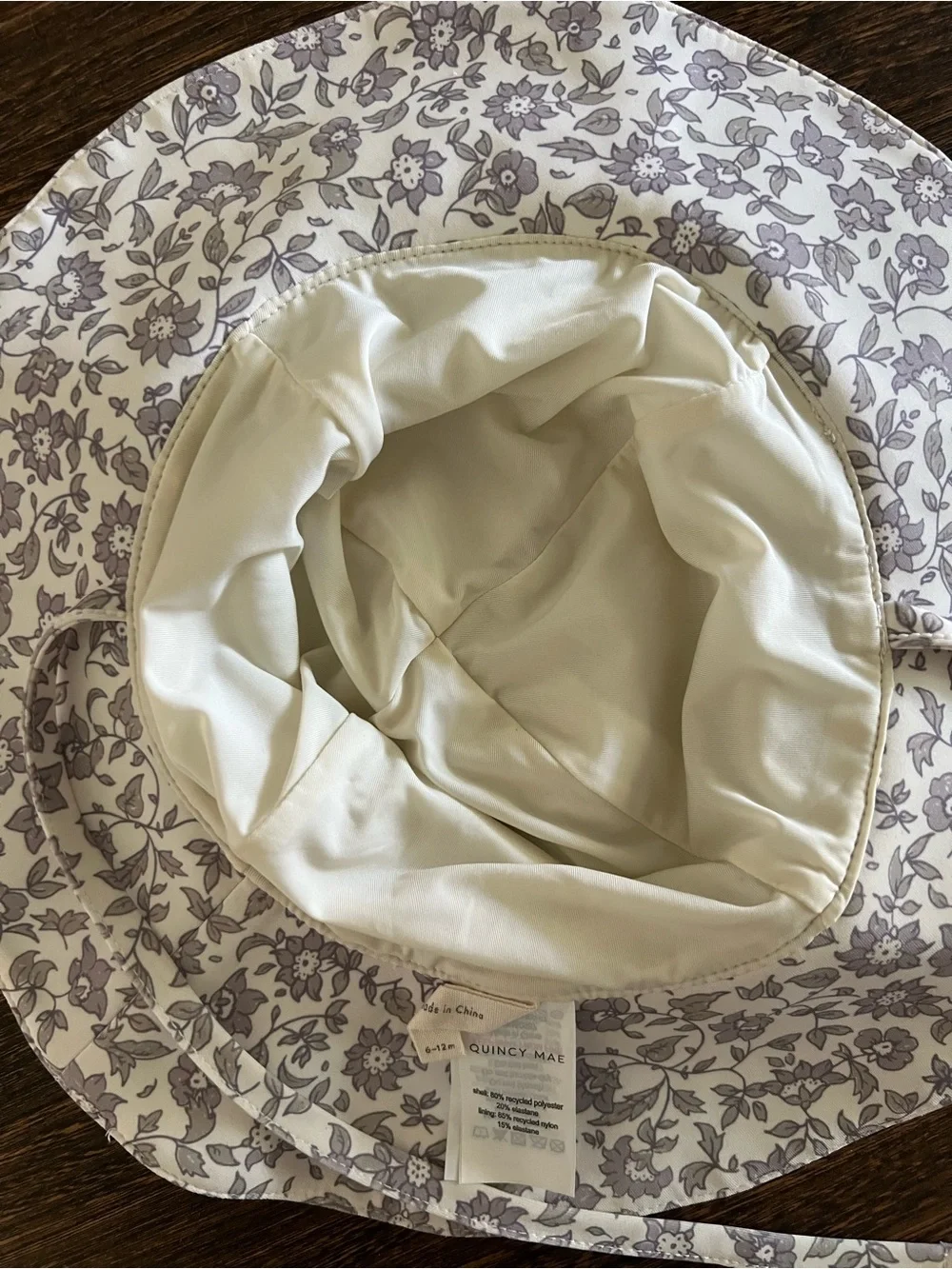 Quincy Mae Baby Floral Sun Hat in Light Lilac - Kids Accessories